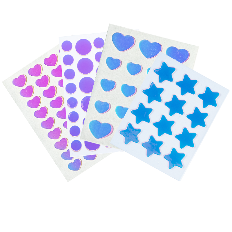 Blend fargerik / laser / holografisk hydrokolloid akne kviselapp